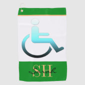 無効なシンボル& モノグラムの /ゴルフタオル ゴルフタオル (正面)