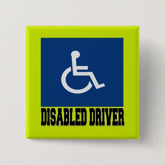 無効なドライバ 缶バッジ (正面)