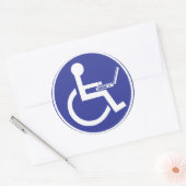 無効なラップトップ ラウンドシール (封筒)