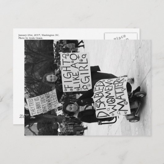 無効な女性用事物はがき ポストカード (正面/裏面)