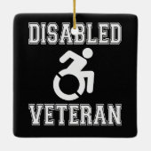 無効な退役軍人 セラミックオーナメント (裏面)