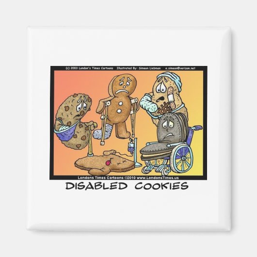 無効なCookieおもしろいインターネットギフトTeeマグカップ マグネット (正面)