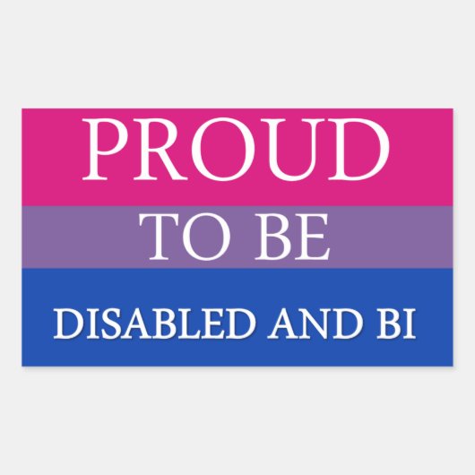 無効誇りを持ったとBi 長方形シール (正面)