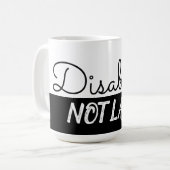 無効。怠惰ではない。コーヒーマグ。 コーヒーマグカップ (正面左)