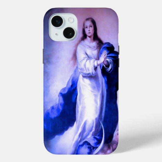 無原罪の御宿り ブルー Case-Mate iPhoneケース (裏面)