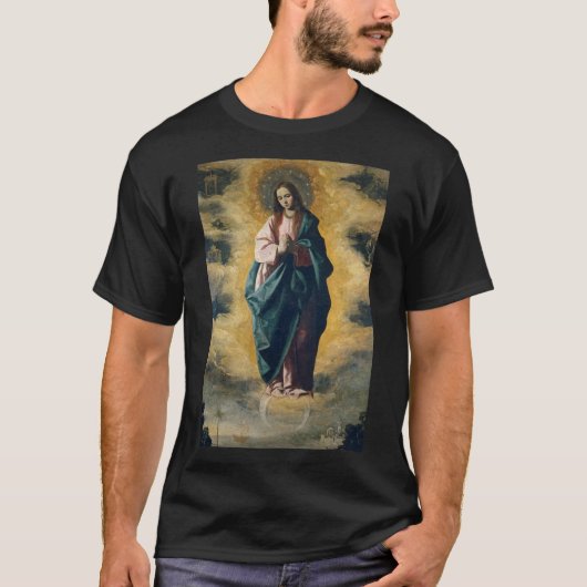 無原罪の御宿り 天上の輝き アート Tシャツ (正面)