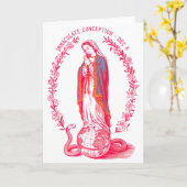 無原罪の御宿り 12月8日 聖母マリア カトリック教会 カード (黄色い花)