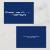 無地ので青い専門の名刺 名刺 (正面/裏面)