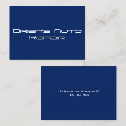 無地ので青い専門の名刺 名刺 (正面/裏面)