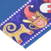 無地ので青く白く赤いスウェーデンのクリスマスの水彩画 ショートテーブルランナー (コーナー)