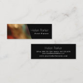 無地ので黒い対角線の側の暖かい、ぼやけられた写真 スキニー名刺 (正面/裏面)