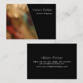 無地ので黒い対角線の側の暖かい、ぼやけられた写真 名刺 (正面/裏面)