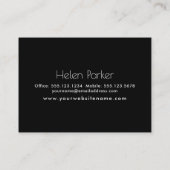 無地ので黒い対角線の側の暖かい、ぼやけられた写真 名刺 (裏面)