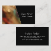無地ので黒い対角線の側の暖かい、ぼやけられた写真 名刺 (正面/裏面)