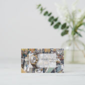 無地のなオフィスの腕時計都市超高層ビルの贅沢なカード 名刺 (スタンド正面)