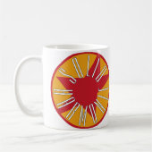 無地のなHarmoniEのクラシックのロゴ コーヒーマグカップ (左)