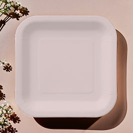 無地のほこりっぽいピンクエレガントライトミ結婚ミナリスト ペーパープレート