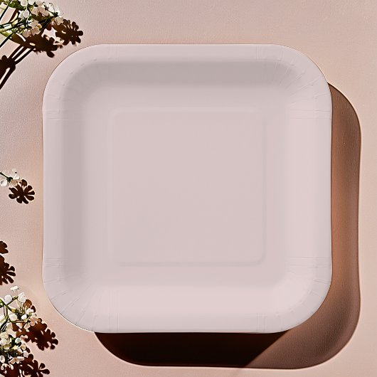 無地のほこりっぽいピンクエレガントライトミ結婚ミナリスト ペーパープレート