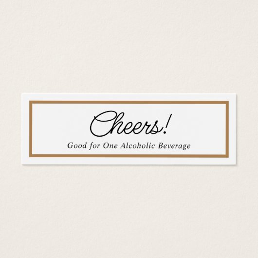 無地のエレガント縁ど金ゴールド飲料チケット応援 (正面)