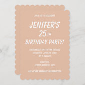 無地のカシミアベージュ 招待状 (正面/裏面)