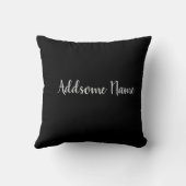 無地のカラー基本黒モダンスタイリッシュ クッション (裏面)