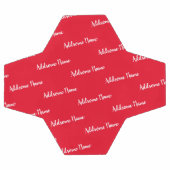 無地のカラー赤モダン基本モノグラムの サッカーボール (フラット)