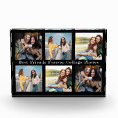 無地のカラー黒最高の友だちコラージュ写真ブロック フォトブロック (正面)