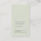 無地のセージの緑 名刺 (正面)