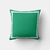 無地のターコイズアクアティール（緑がかった色）グリーン枕 クッション (裏面)