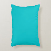 無地のターコイズ青 アクセントクッション (正面(垂直))