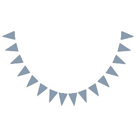 無地のダスティブルー結婚の装飾 バンティングフラッグ