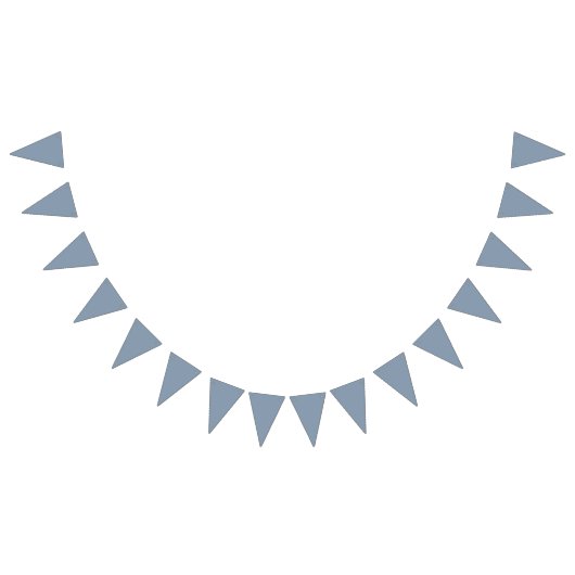 無地のダスティブルー結婚の装飾 バンティングフラッグ (全)