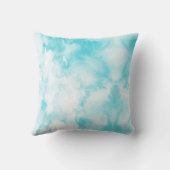 無地のティール（緑がかった色）青枕 クッション (裏面)