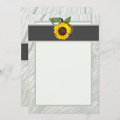 無地のティール（緑がかった色）青 招待状 (正面/裏面)