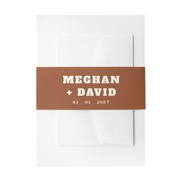 無地のテラ結婚コッタ 招待状ベリーバンド