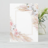 無地のテンプレート 花の招待状/日程保存 招待状 (スタンド正面)