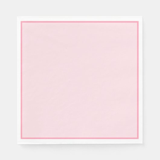 無地のピンクの紙ナプキン スタンダードランチョンナプキン (正面)