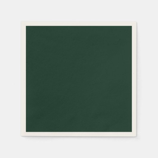 無地のフォレストグリーン スタンダードカクテルナプキン (正面)