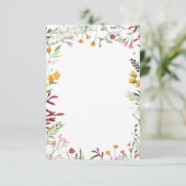 無地のブライダル ガーデン フラワーの結婚式 招待状 (スタンド正面)