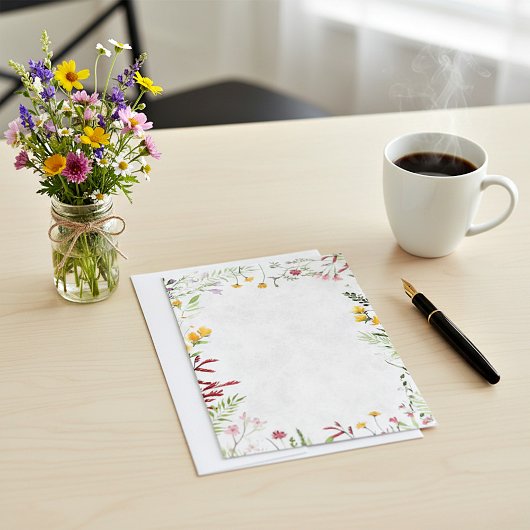 無地のブライダル ガーデン フラワーの結婚式 招待状