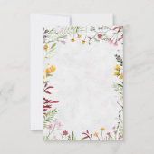 無地のブライダル ガーデン フラワーの結婚式 招待状 (正面)