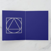 無地のミッドナイトブルーエレガントミニマモダンリスト カード (内部)