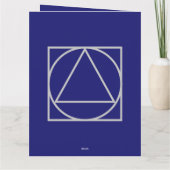 無地のミッドナイトブルーエレガントミニマモダンリスト カード (裏面)