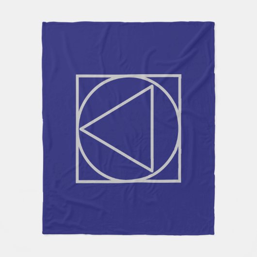 無地のミッドナイトブルーエレガントミニマモダンリスト フリースブランケット (正面)