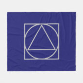 無地のミッドナイトブルーエレガントミニマモダンリスト フリースブランケット (正面(横))