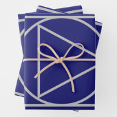 無地のミッドナイトブルーエレガントミニマモダンリスト ラッピングペーパーシート (インサイチュ)