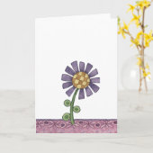 無地のメモカード カード (黄色い花)