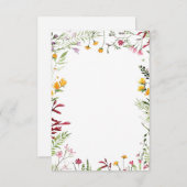 無地の予算ガーデン フラワー ウェディング 招待状 (正面/裏面)