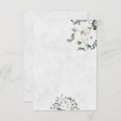 無地の予算 アイボリー 水彩 花の結婚式の招待状 招待状 (正面/裏面)