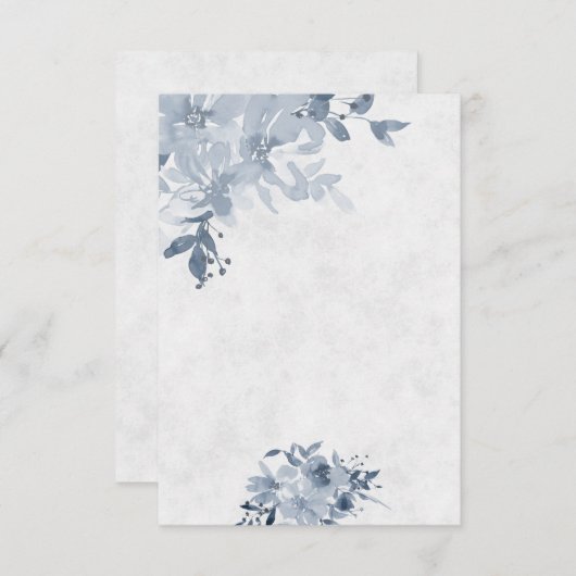 無地の予算 ブルー 水彩花の結婚式の招待状 招待状